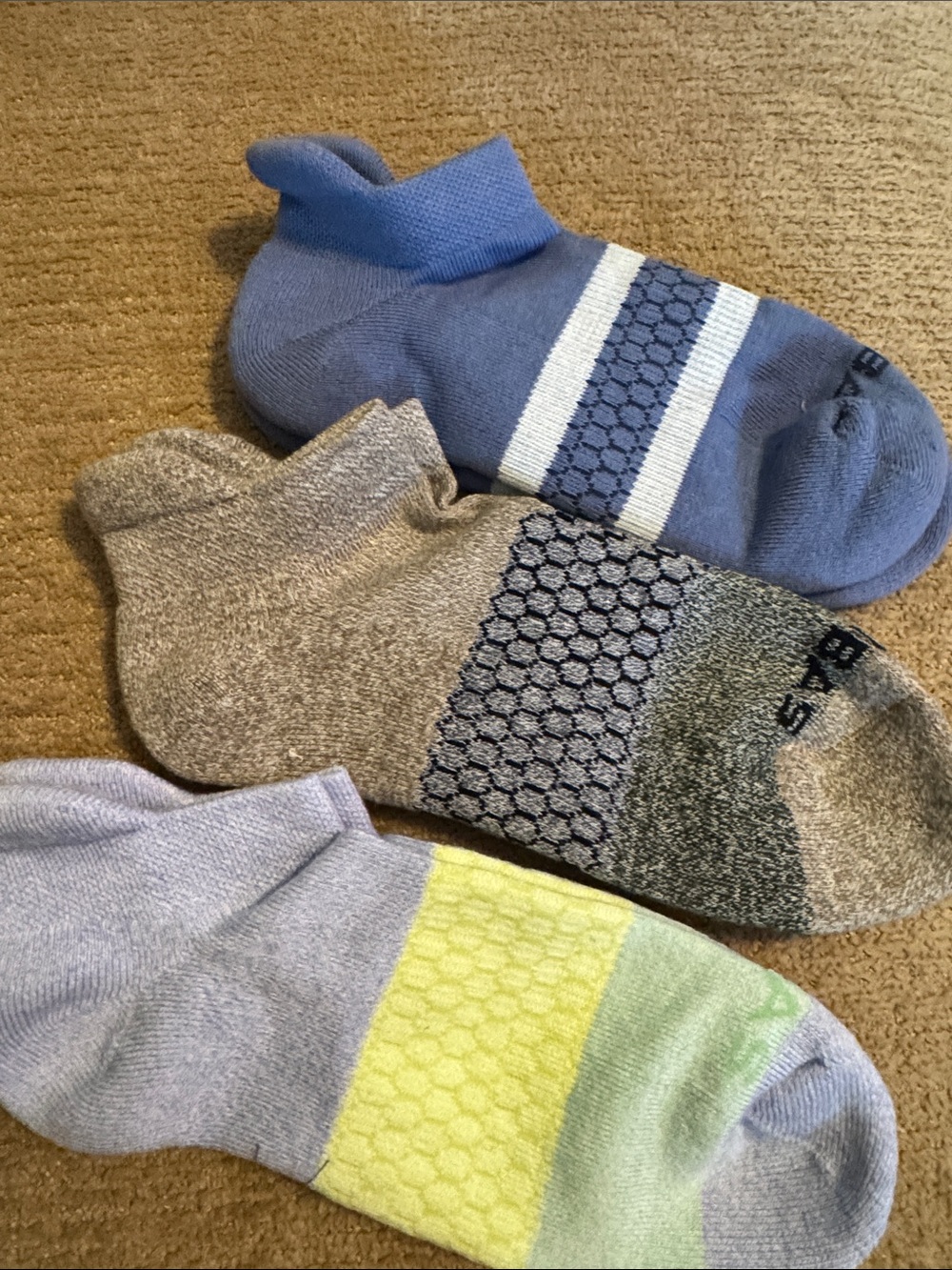 Unisex Low-Cut Performance Sock 3-Pack - Blue, Gray, Light Purple